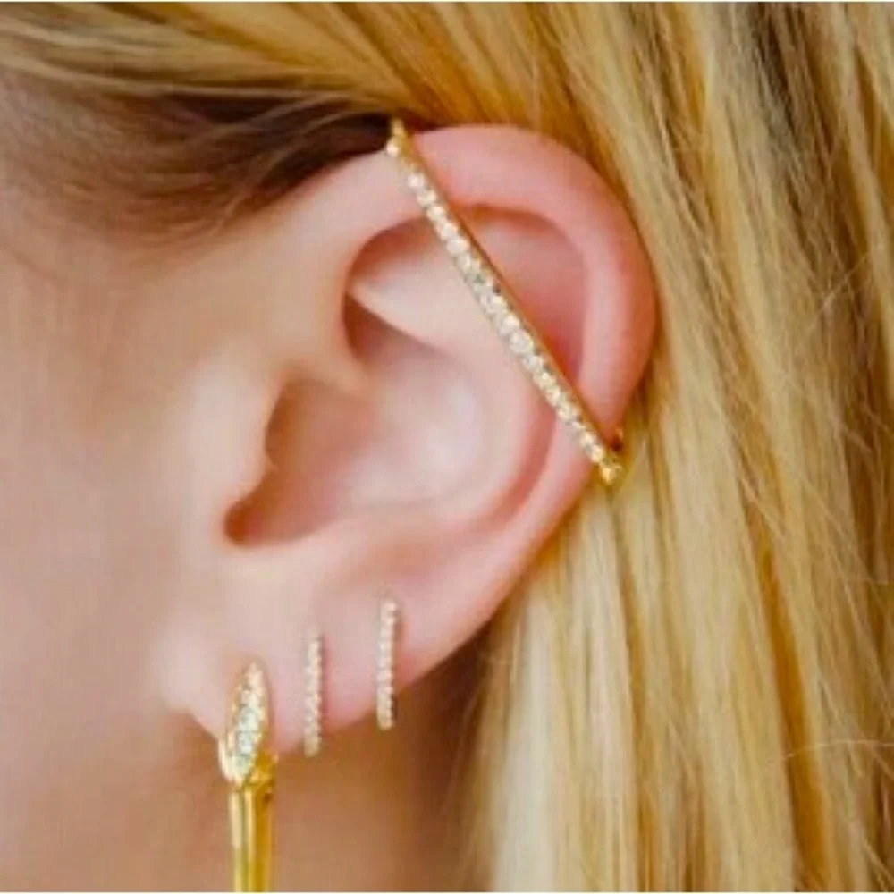 Crystal Ear Cuff Women Color Silver